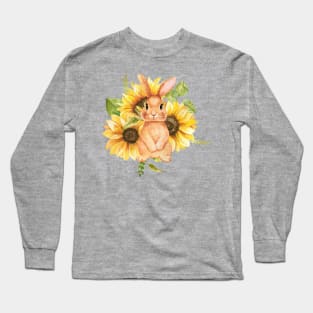 Sunflower Bunny Long Sleeve T-Shirt